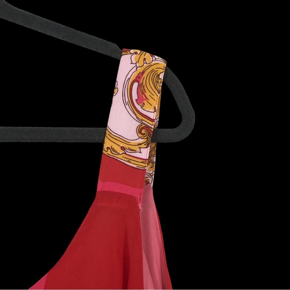 Catherine’s Plus SZ 4X Paisley Print Dress, Multi Layers of Ruffles, Chiffon - Picture 6 of 12